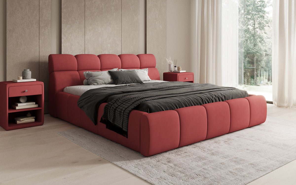 Luxusbetten24 Designer Polsterbett Dallas Samt mit Stauraum Schlafzimmer