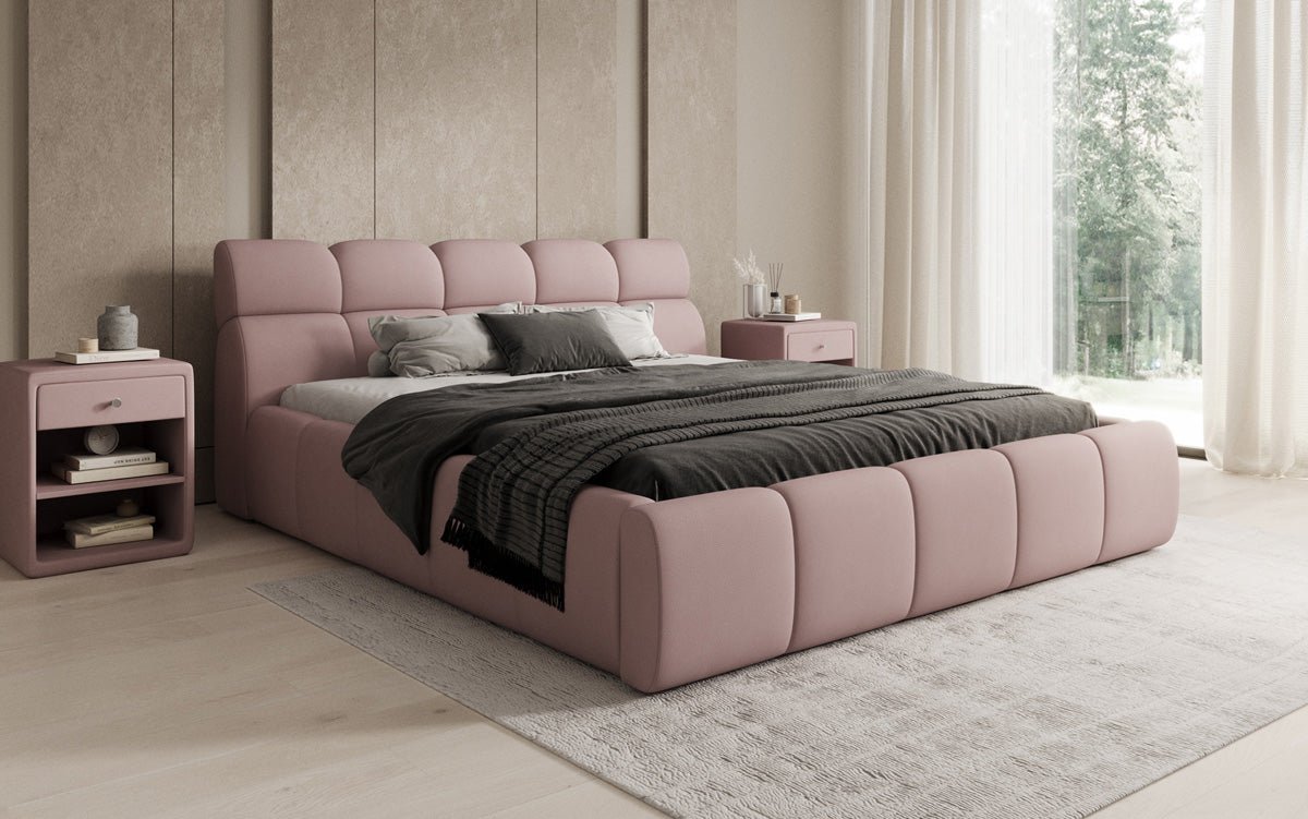 Luxusbetten24 Designer Polsterbett Dallas Samt mit Stauraum Schlafzimmer