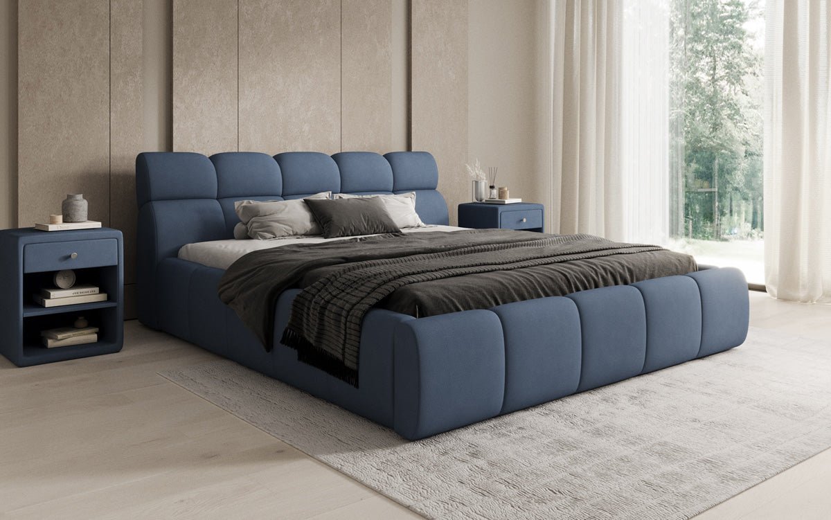 Luxusbetten24 Designer Polsterbett Dallas Samt mit Stauraum Schlafzimmer