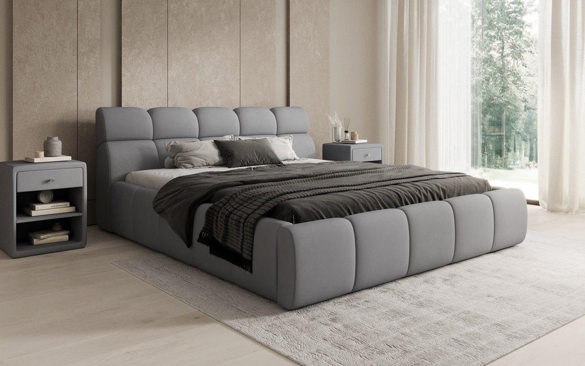 Luxusbetten24 Designer Polsterbett Dallas Samt mit Stauraum Schlafzimmer