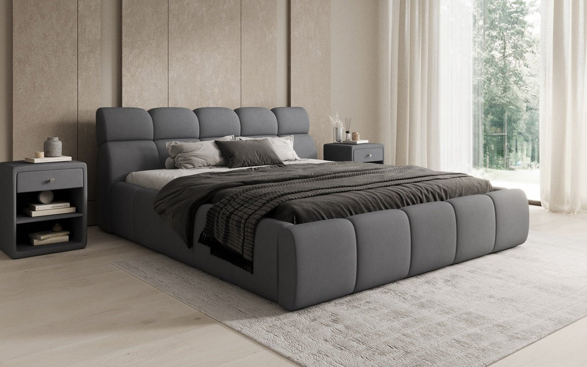 Luxusbetten24 Designer Polsterbett Dallas Samt mit Stauraum Schlafzimmer