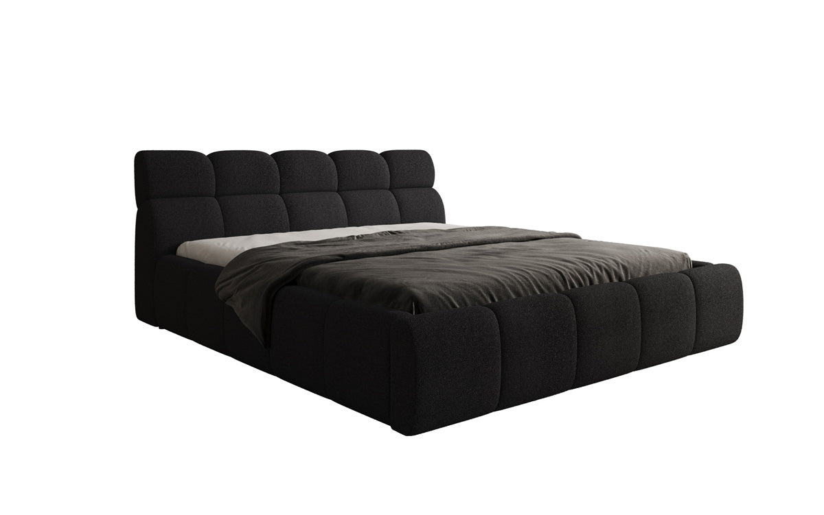 Luxusbetten24 Designer Polsterbett Dallas Bouclé mit Stauraum 140x200