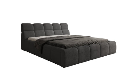 Luxusbetten24 Designer Polsterbett Dallas Bouclé mit Stauraum 140x200