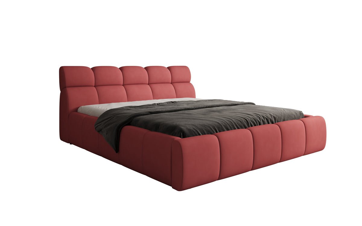 Luxusbetten24 Designer Polsterbett Dallas Samt mit Stauraum Schlafzimmer