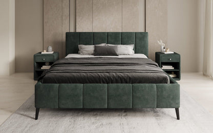 Luxusbetten24 Polsterbett Valerio Cord Verstellbarer Lattenrost Elegant Komfort