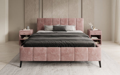 Luxusbetten24 Polsterbett Valerio Cord Verstellbarer Lattenrost Elegant Komfort