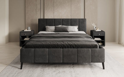 Luxusbetten24 Polsterbett Valerio Cord Verstellbarer Lattenrost Elegant Komfort