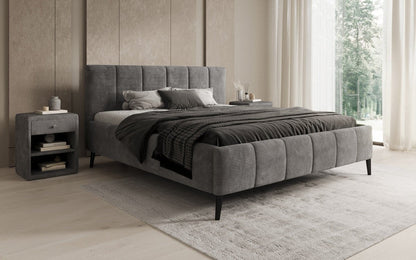 Luxusbetten24 Polsterbett Valerio Cord Verstellbarer Lattenrost Elegant Komfort