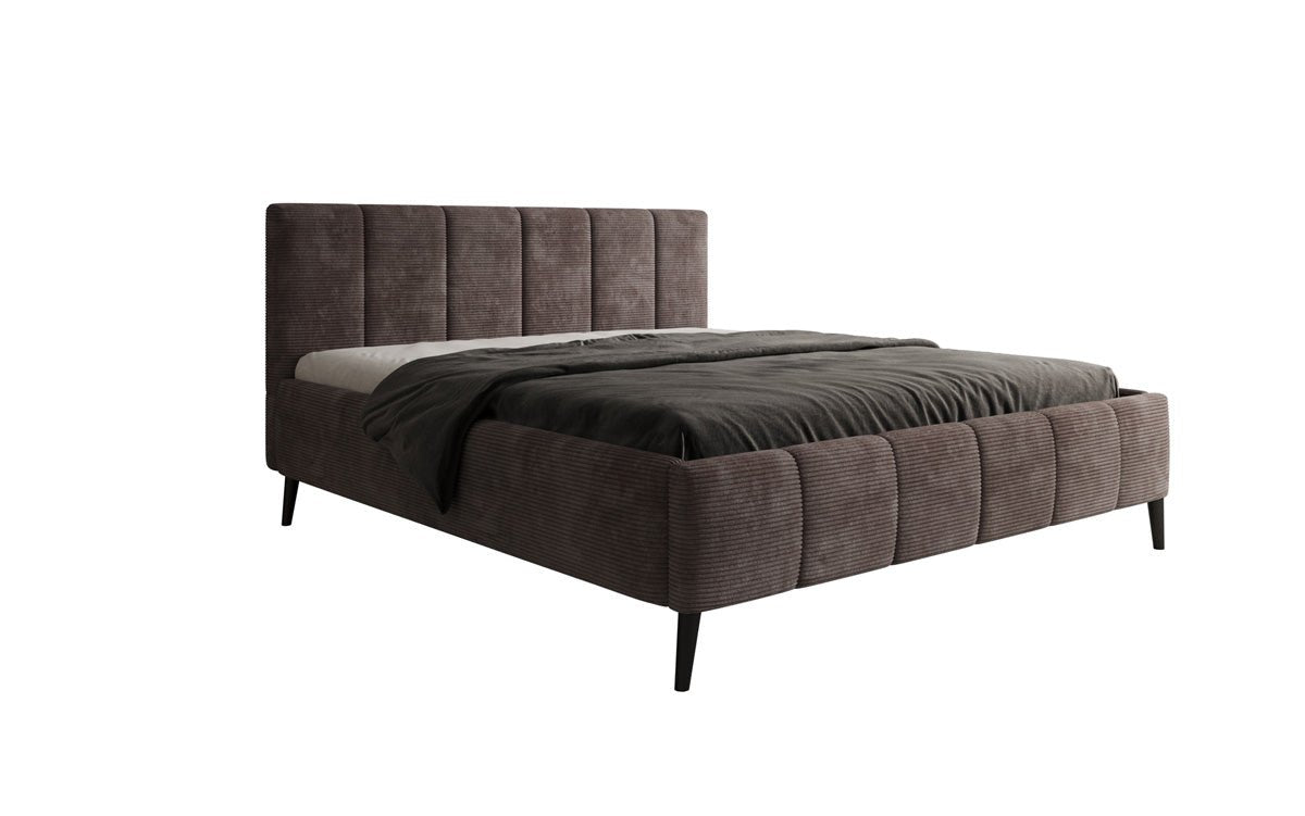 Luxusbetten24 Polsterbett Valerio Cord Verstellbarer Lattenrost Elegant Komfort