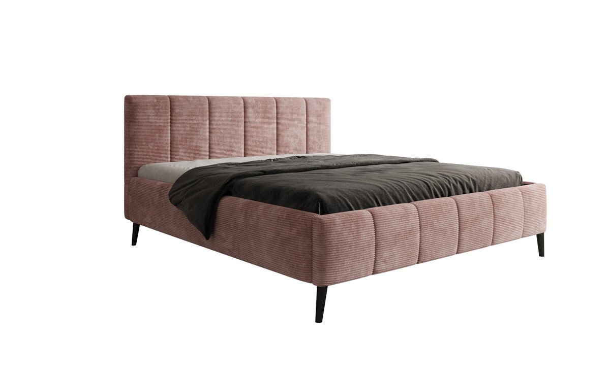 Luxusbetten24 Polsterbett Valerio Cord Verstellbarer Lattenrost Elegant Komfort
