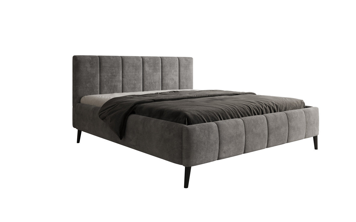 Luxusbetten24 Polsterbett Valerio Cord Verstellbarer Lattenrost Elegant Komfort