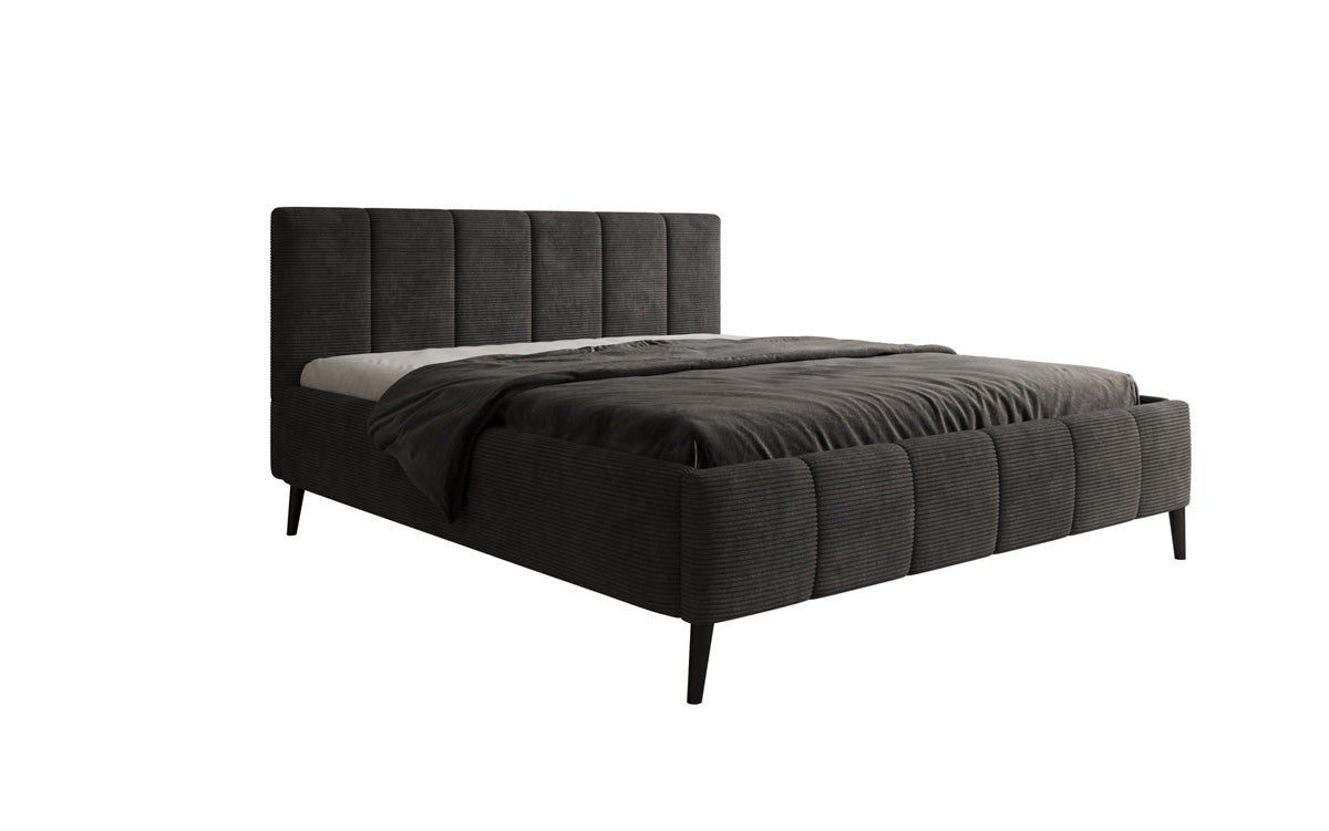Luxusbetten24 Polsterbett Valerio Cord Verstellbarer Lattenrost Elegant Komfort