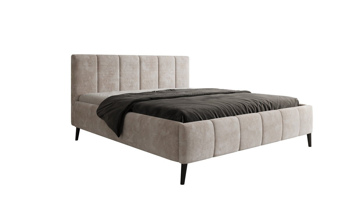 Luxusbetten24 Polsterbett Valerio Cord Verstellbarer Lattenrost Elegant Komfort