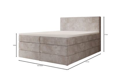OUTLET - Boxspringbett Noren mit Stauraum in Cord