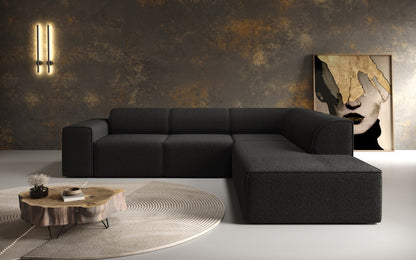 Luxusbetten24 Designer Idiola L Sofa aus Teddy Bouclé