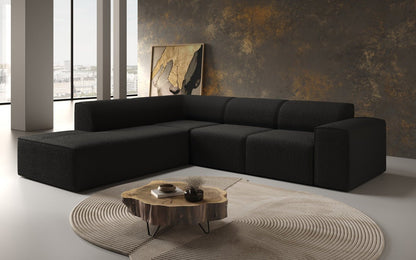 Luxusbetten24 Designer Idiola L Sofa aus Teddy Bouclé