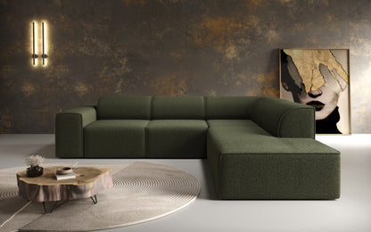 Luxusbetten24 Designer Idiola L Sofa aus Teddy Bouclé