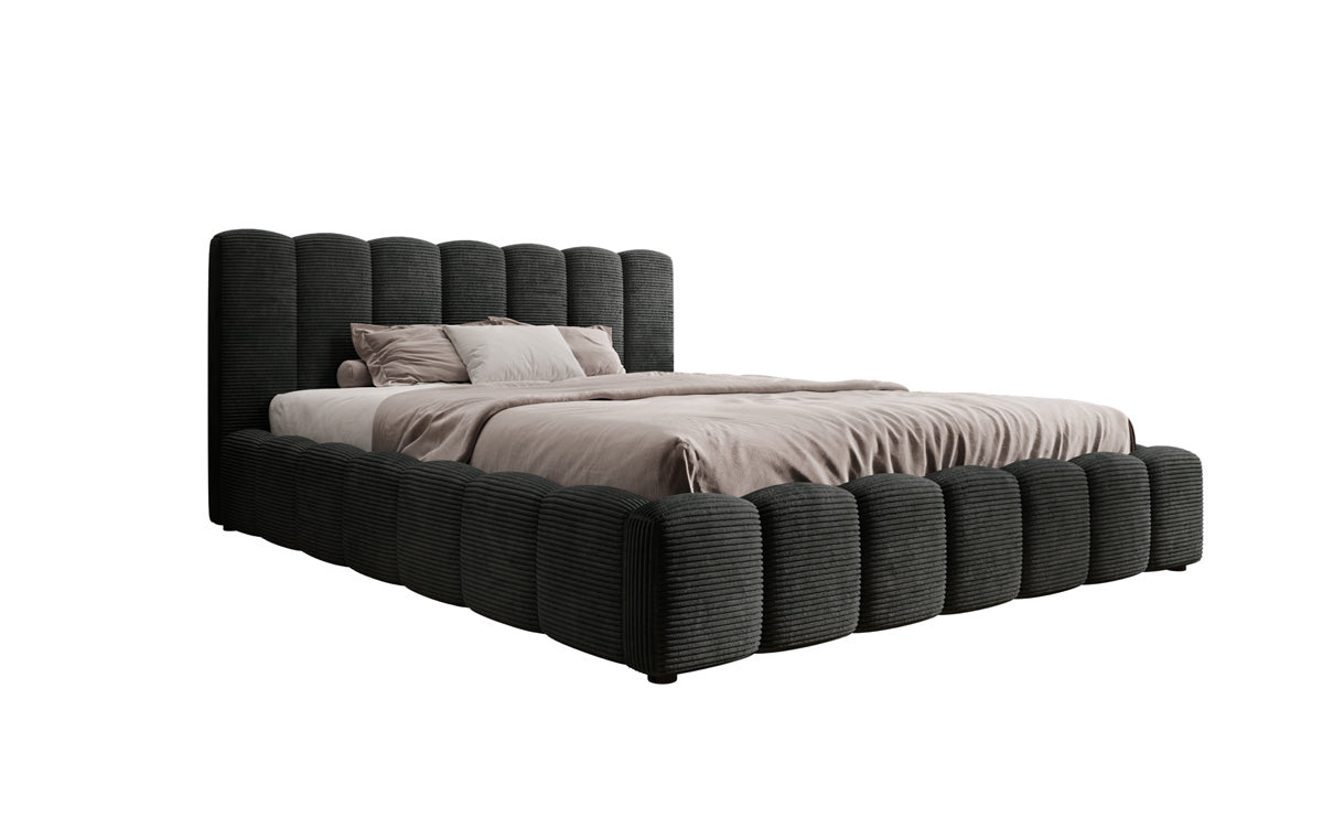 Luxusbetten24 Nuveo Polsterbett Cord Designer mit Stauraum Modern