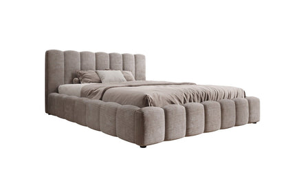 Luxusbetten24 Nuveo Polsterbett Cord Designer mit Stauraum Modern
