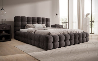 Calimo Designer Polsterbett Samt mit Stauraum in verschiedenen Farben