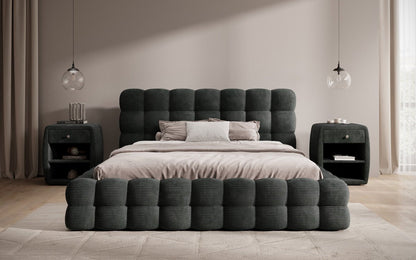 Calimo Designer Polsterbett Samt mit Stauraum in verschiedenen Farben