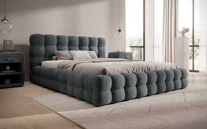 Calimo Designer Polsterbett Samt mit Stauraum in verschiedenen Farben