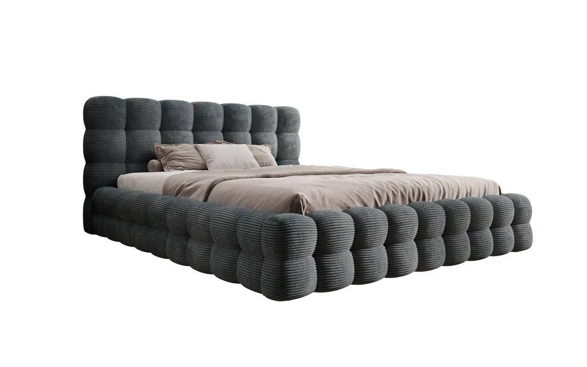 Calimo Designer Polsterbett Samt mit Stauraum in verschiedenen Farben