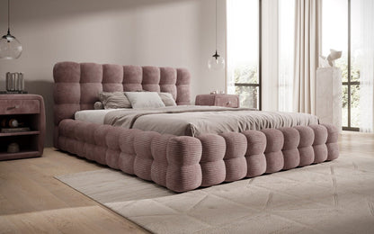 Calimo Designer Polsterbett Samt mit Stauraum in verschiedenen Farben