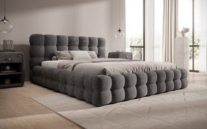 Calimo Designer Polsterbett Samt mit Stauraum in verschiedenen Farben