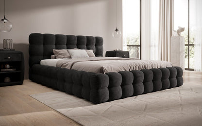 Calimo Designer Polsterbett Samt mit Stauraum in verschiedenen Farben