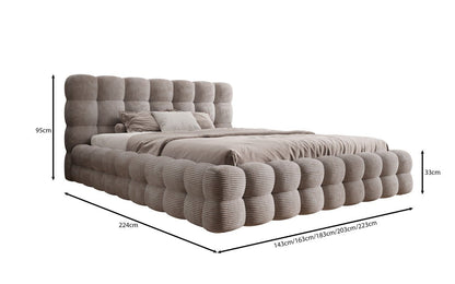 Calimo Designer Polsterbett Samt mit Stauraum in verschiedenen Farben