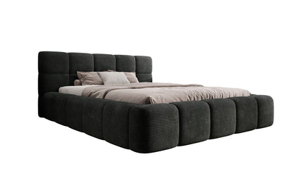 Luxusbetten24 Designer Polsterbett Nox in Cord mit Stauraum