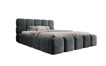 Luxusbetten24 Noeva Designer Polsterbett Cord mit Stauraum Schlafzimmer