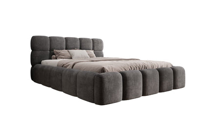 Luxusbetten24 Noeva Designer Polsterbett Cord mit Stauraum Schlafzimmer