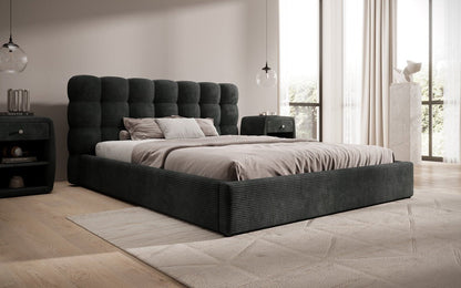 Designer Polsterbett Calivo Cord mit Stauraum