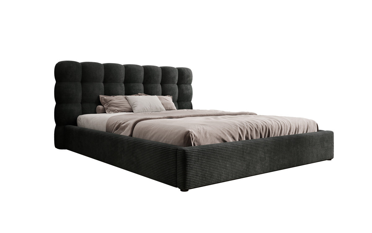 Designer Polsterbett Calivo Cord mit Stauraum