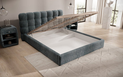 Designer Polsterbett Calivo Cord mit Stauraum