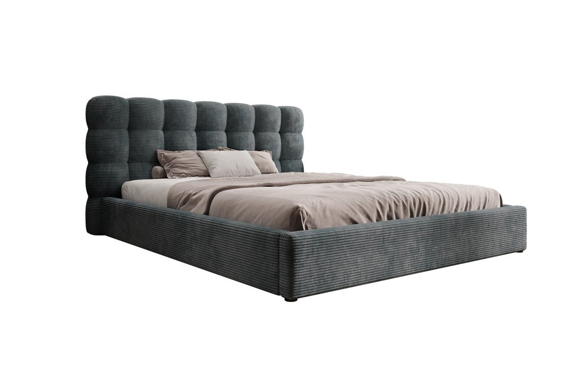 Designer Polsterbett Calivo Cord mit Stauraum