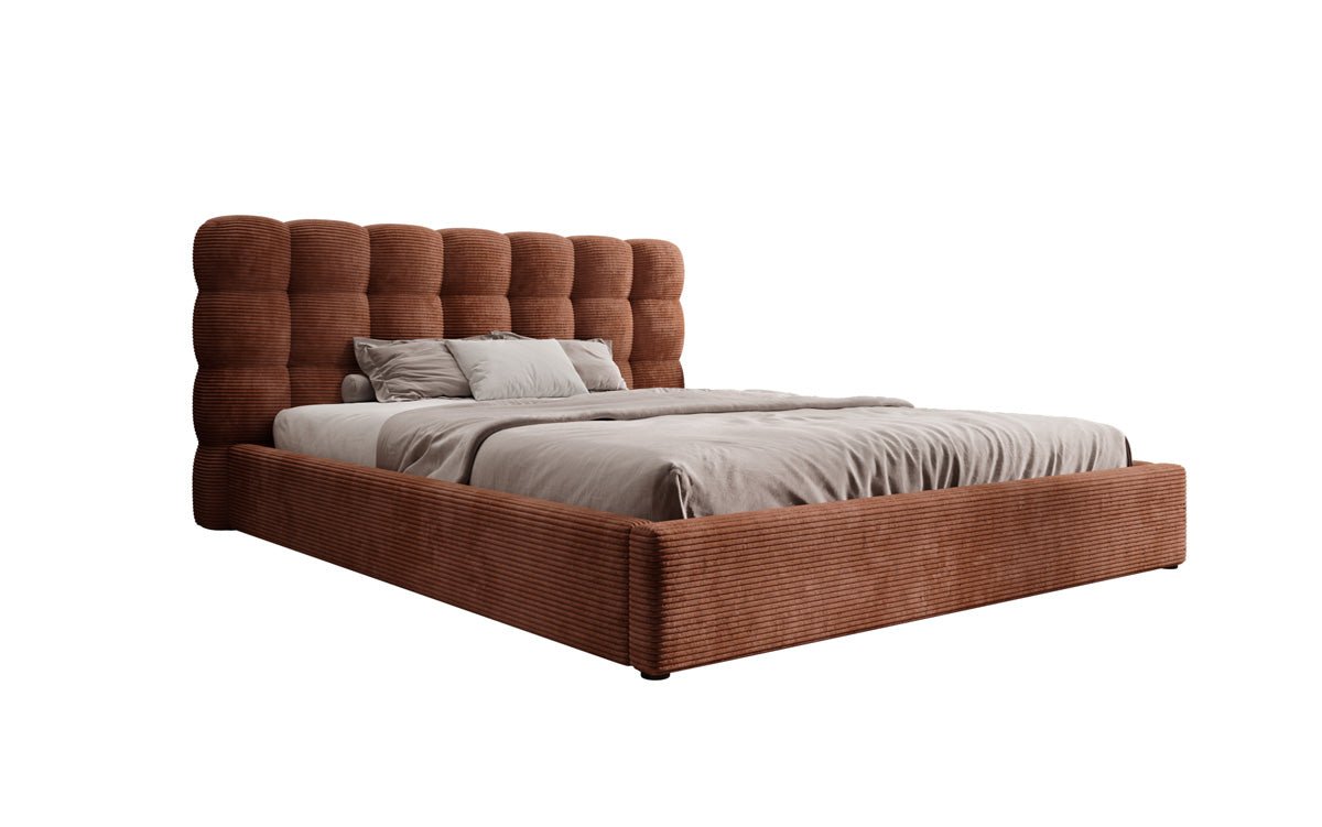 Designer Polsterbett Calivo Cord mit Stauraum