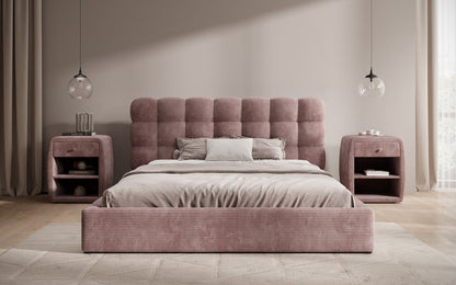 Designer Polsterbett Calivo Cord mit Stauraum