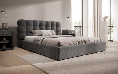 Designer Polsterbett Calivo Cord mit Stauraum