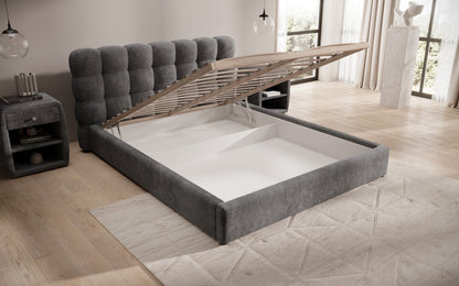 Designer Polsterbett Calivo Cord mit Stauraum