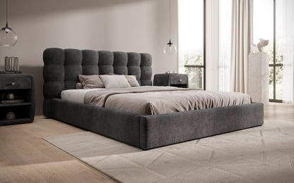 Designer Polsterbett Calivo Cord mit Stauraum