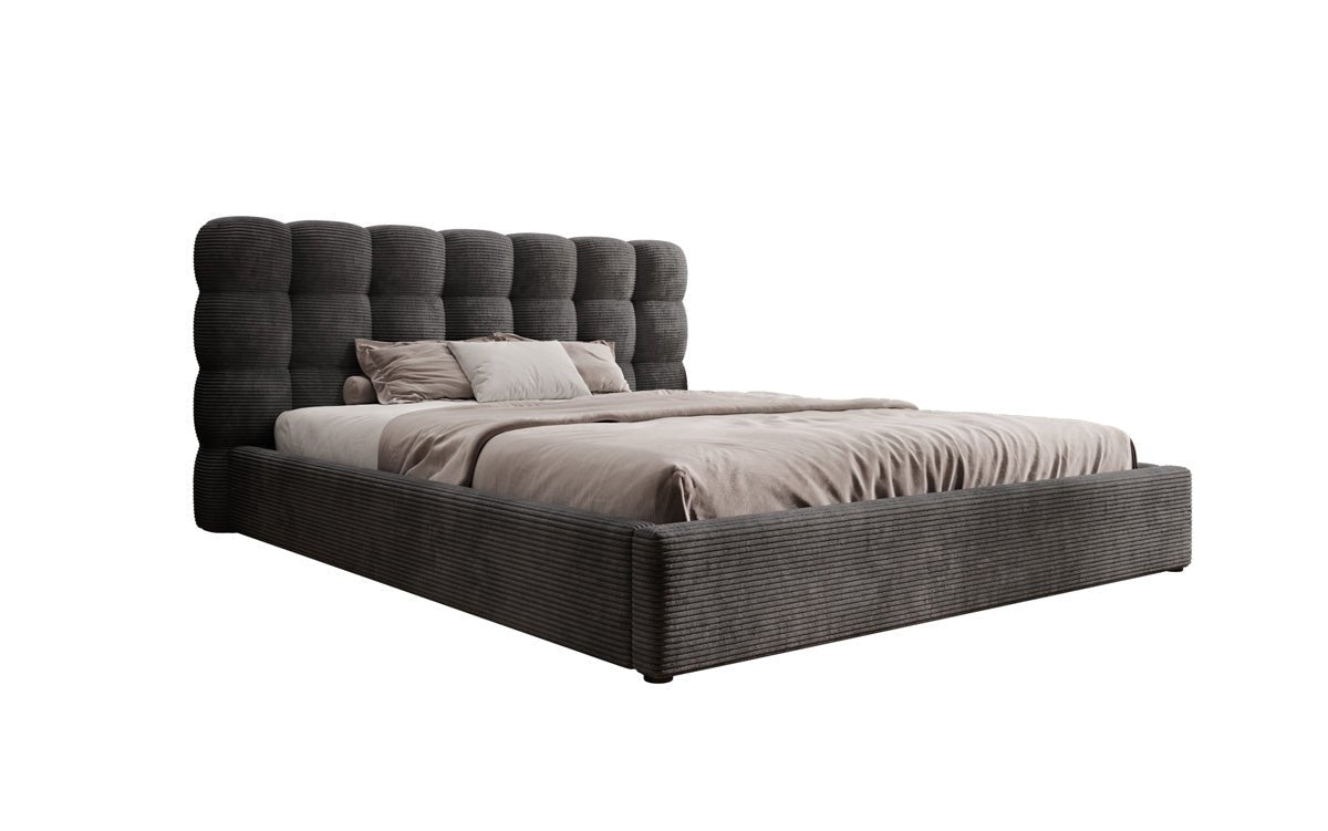 Designer Polsterbett Calivo Cord mit Stauraum