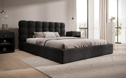 Designer Polsterbett Calivo Cord mit Stauraum