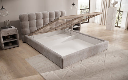 Designer Polsterbett Calivo Cord mit Stauraum