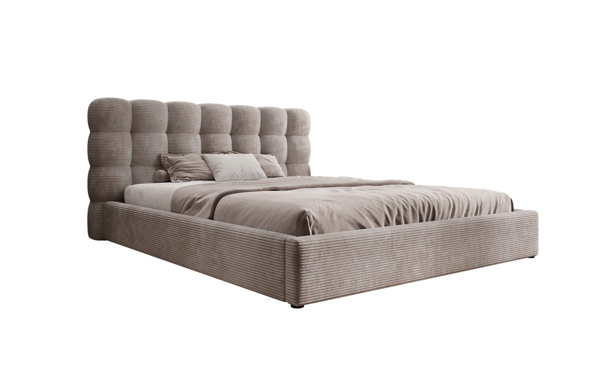 Designer Polsterbett Calivo Cord mit Stauraum