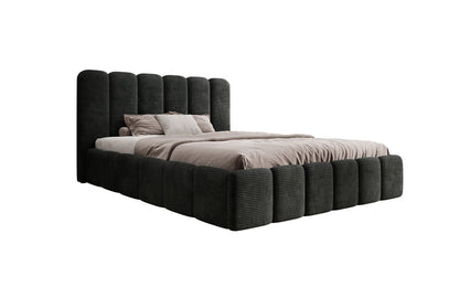 Designer Polsterbett Velaro in Cord mit Stauraum