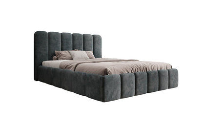 Designer Polsterbett Velaro in Cord mit Stauraum