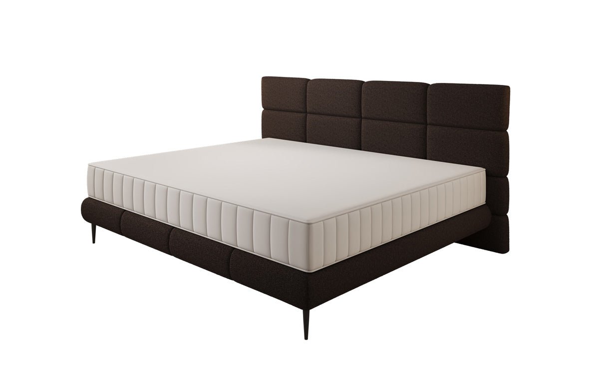 Luxusbetten24 Familien Milano Polsterbett – Samt, Großzügig 220 × 200 cm, Weiß
